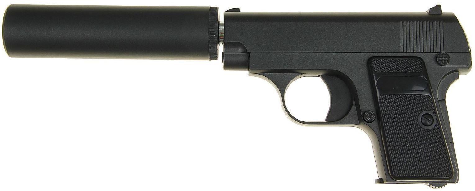 Пистолет Galaxy G1A COLT25 с глушителем страйкбольный