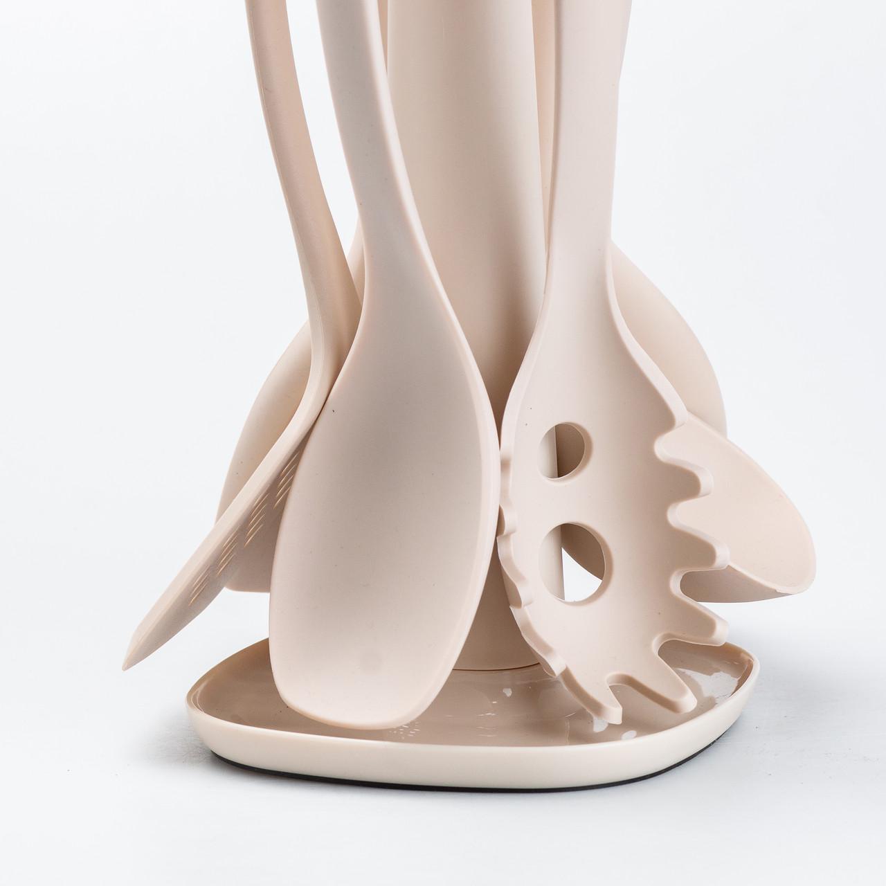 Набор кухонных принадлежностей на подставке 6 шт. Бежевый (HP27473K) - фото 8 Набор кухонных принадлежностей на подставке 6 шт. Бежевый (HP27473K) - фото 8