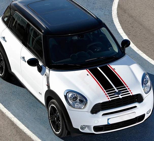 Смуги на капот та багажник 3D Tuning Studio Міні купер 1180х480х0,14 мм