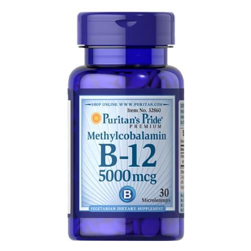 Кобаламин B-12 Puritan's Pride Vitamin B-12 Methylcobalamin 5000 mcg 30 microlozenges (32860)