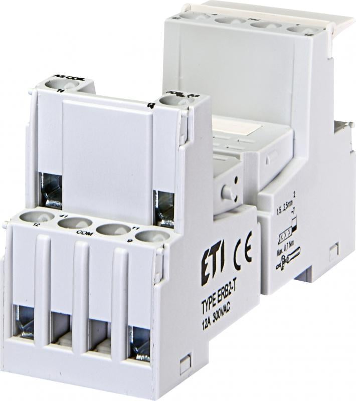 Колодка для проміжного реле ETI ERB2-T 12А 8к 300V AC тип Т ERM2 (2473012)