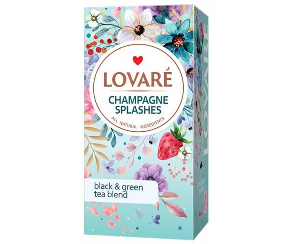 Купаж зеленого та чорного чаю Lovare Champagne Splashes 24 шт. (LO10011)