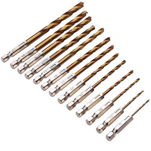 Набір свердл для шуруповерта HSS 1,5-6,5 мм 6-гранні 13 шт.