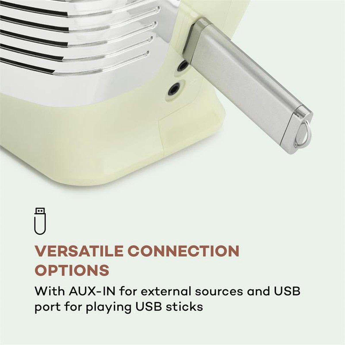 Проигрыватель в стиле ретро Auna RCD-70 DAB радио FM DAB+ CD плеер USB Bluetooth - фото 5 Проигрыватель в стиле ретро Auna RCD-70 DAB радио FM DAB+ CD плеер USB Bluetooth - фото 5