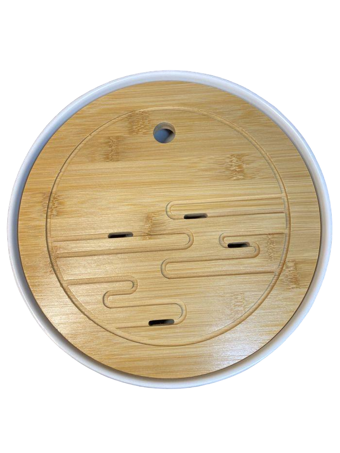 Чабань с поддоном для чайной церемонии круглая бамбуковая 25,5 см Чабань с поддоном для чайной церемонии круглая бамбуковая 25,5 см