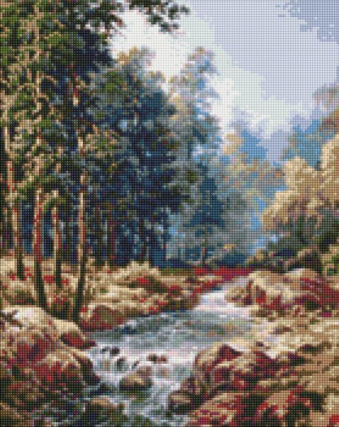 Алмазная мозаика Идейка Карпатский фонтан 40x50 см (Id-AMO7333)