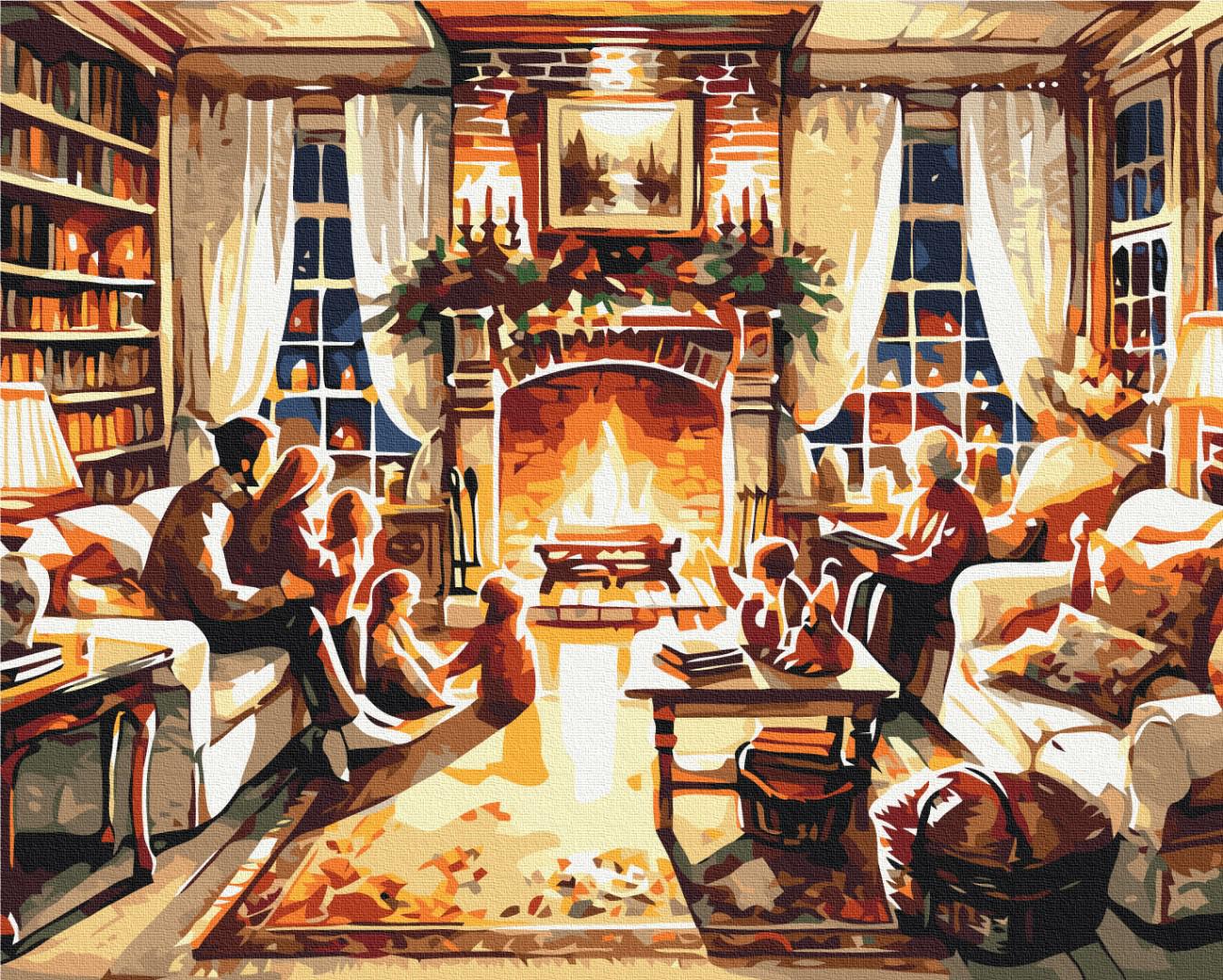 Картина по номерам Brushme Премиум Уютный семейный вечер 40x50 см (PBS53847)