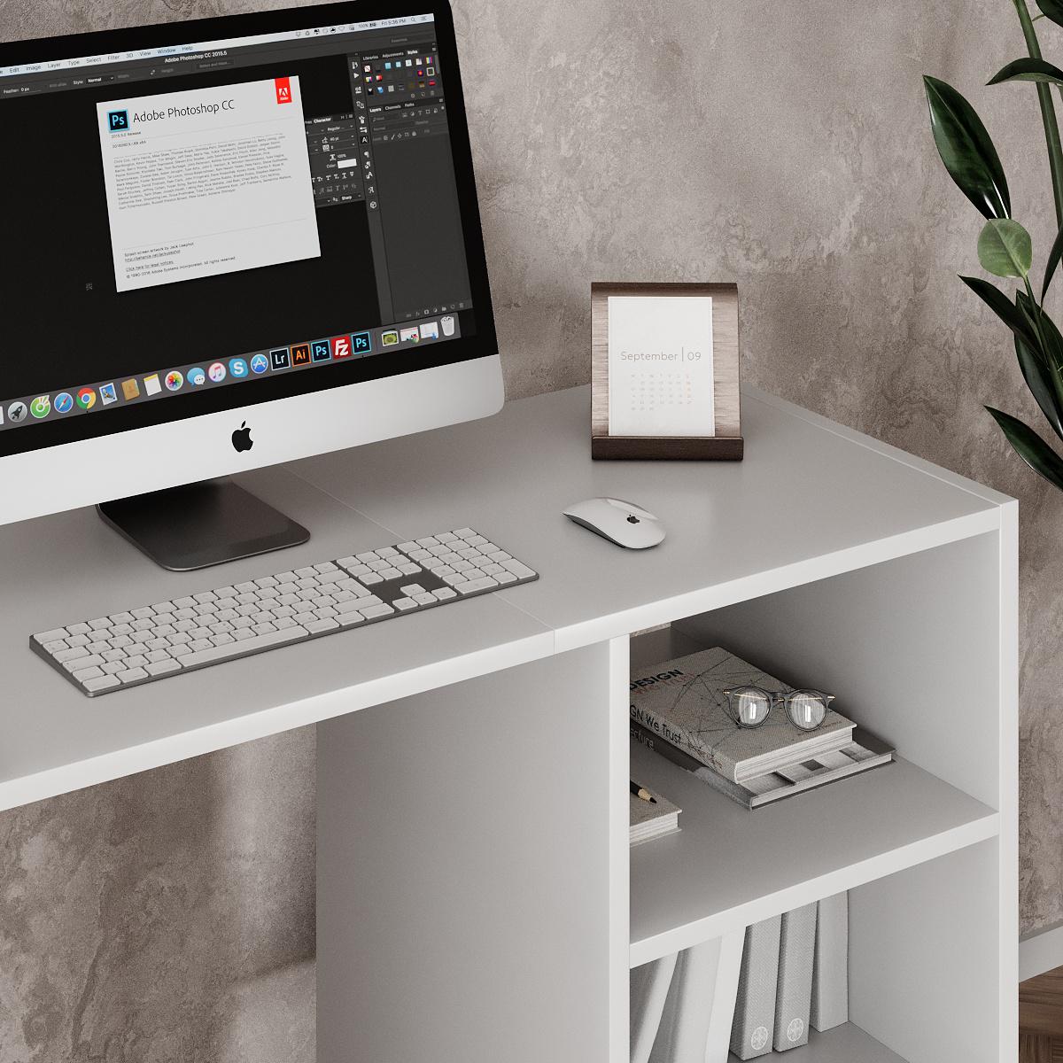 Стол тумба-трансформер Dolli 1400x450x756 мм Белый бриллиант (GATB27010100000) - фото 4 Стол тумба-трансформер Dolli 1400x450x756 мм Белый бриллиант (GATB27010100000) - фото 4