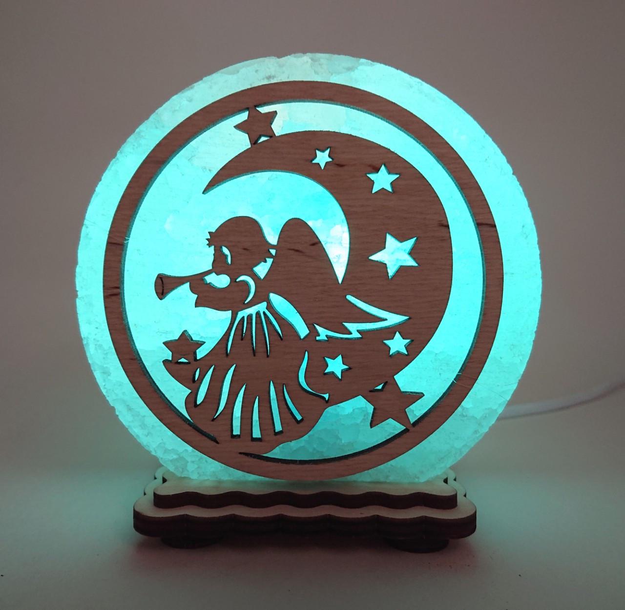 Соляной светильник Ангел с дудкой (KM-00001-b)