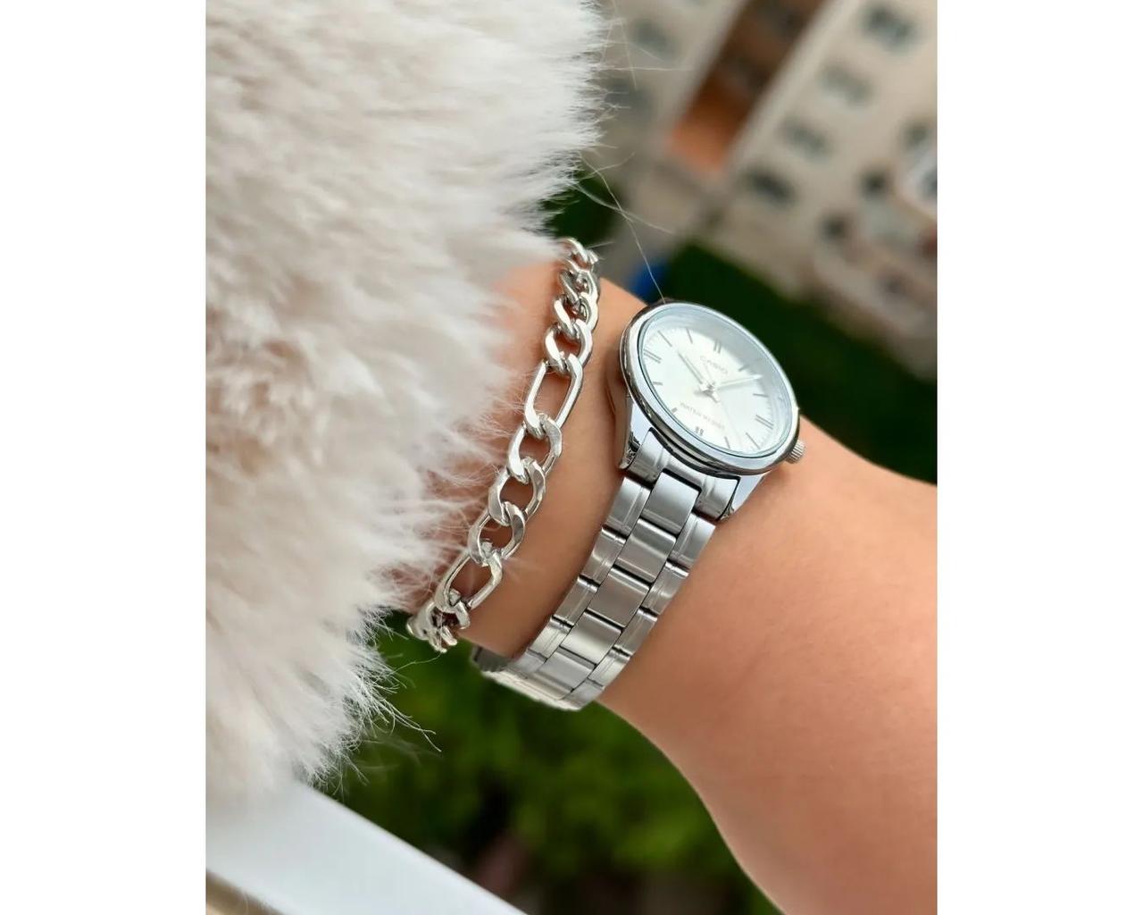 Наручний годинник жіночий Casio LTP-V005D-7A d 28 мм Срібний/Сірий (2554467065) - фото 5