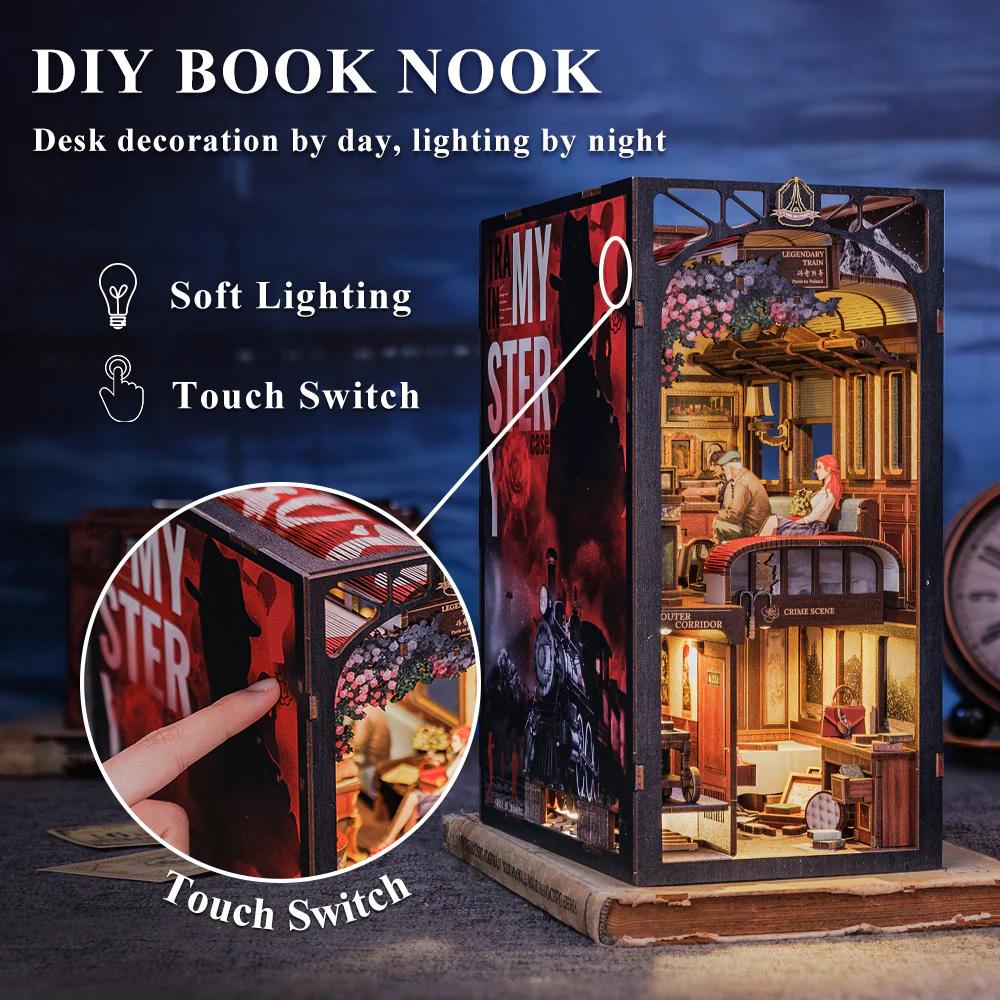 Румбокс DIY Train Mystery Case Book Nook интерьерный конструктор (BN01) - фото 9