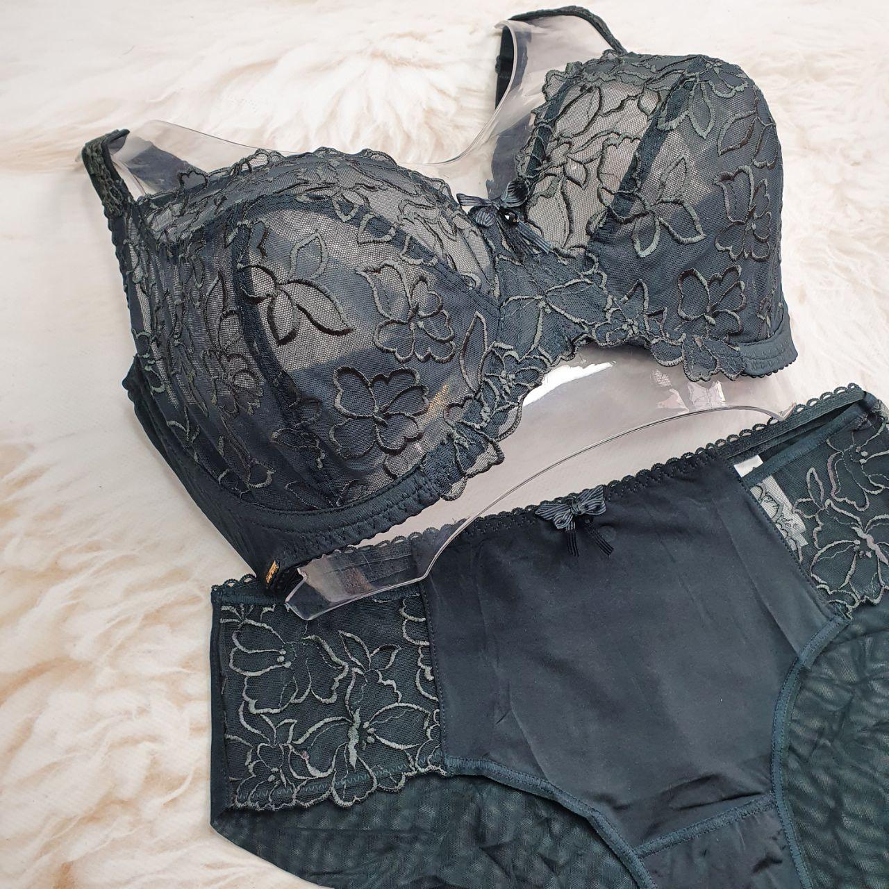 Комплект белья Lanny Mode 11410 85E Темно-зеленый - фото 2