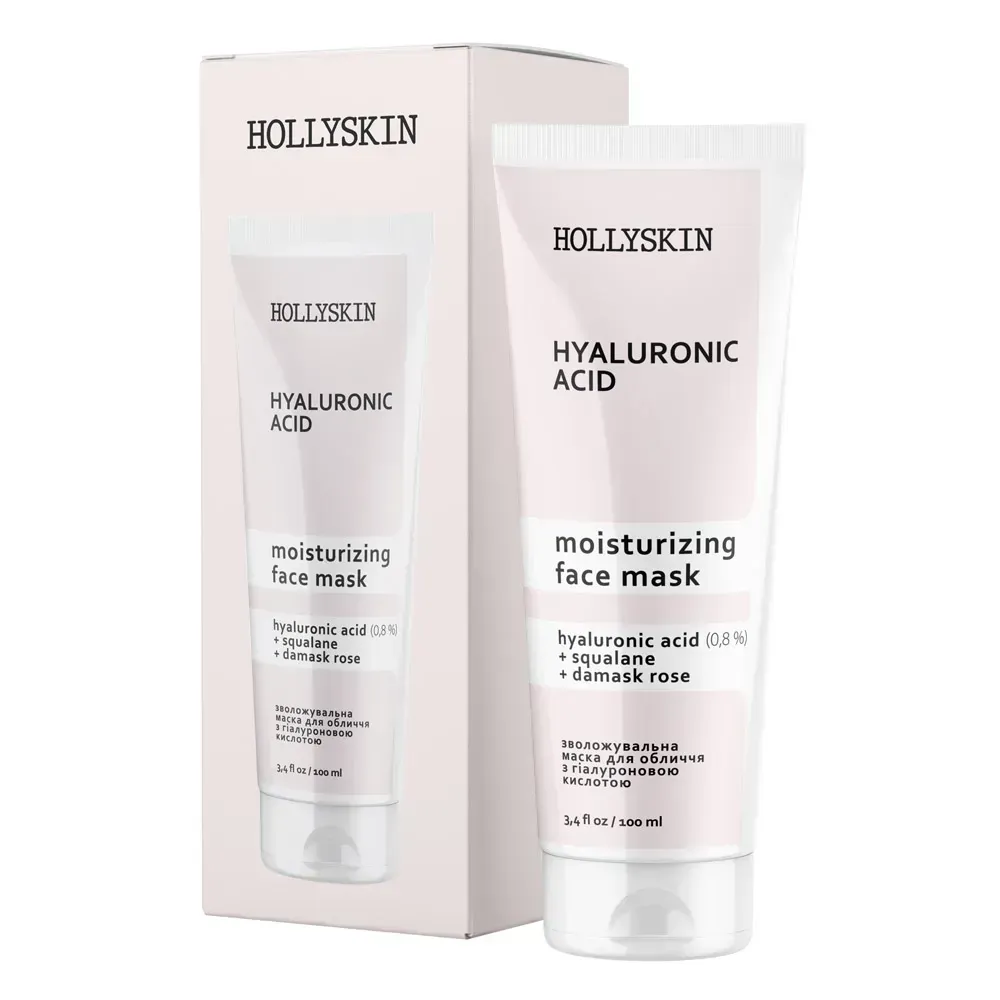 Маска для обличчя зволожувальна HOLLYSKIN Hyaluronic Acid з гіалуроновою кислотою 100 мл (35633846)