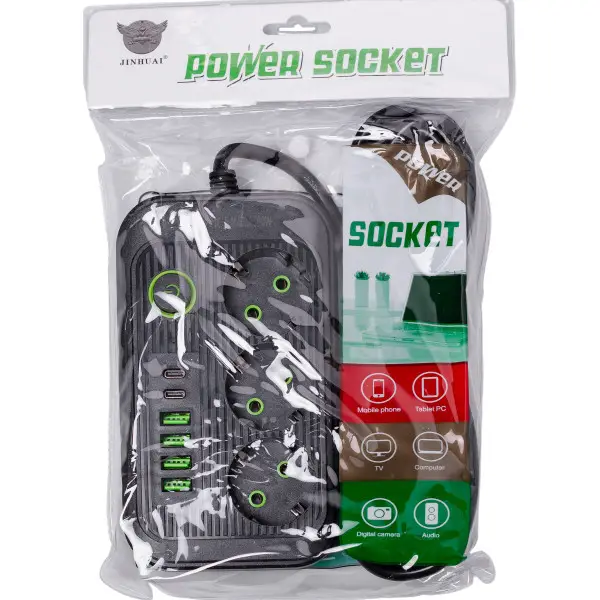 Фільтр-подовжувач мережевий POWER 3 розетки 6 USB та кнопка вимкнення 3 м Чорний (147-107-HP-5-20) - фото 8 Фільтр-подовжувач мережевий POWER 3 розетки 6 USB та кнопка вимкнення 3 м Чорний (147-107-HP-5-20) - фото 8