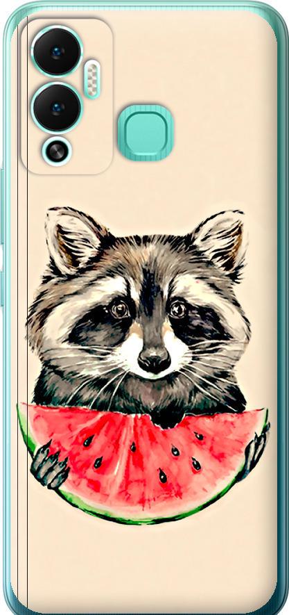Чехол на Infinix Hot 12 Play Енотик с арбузом (4605u-2759-42517)