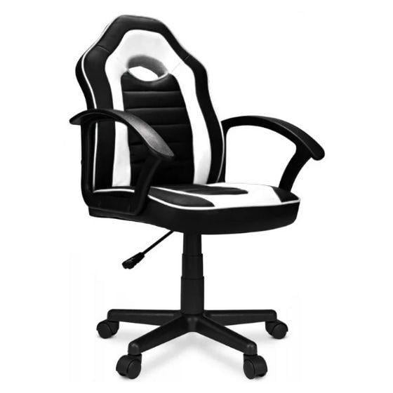 Кресло компьютерное игровое Home Fest ELIS Черный с белым (G-5111 White) Кресло компьютерное игровое Home Fest ELIS Черный с белым (G-5111 White)