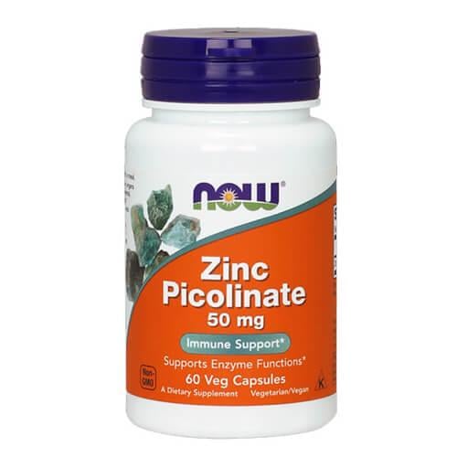 Цинк NOW Zinc Picolinate 50 мг 60 veg capsules (NOW-01550)