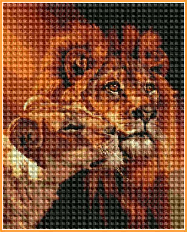 Алмазная мозаика на подрамнике Babylon Царственная пара 40x50 см (ST033)