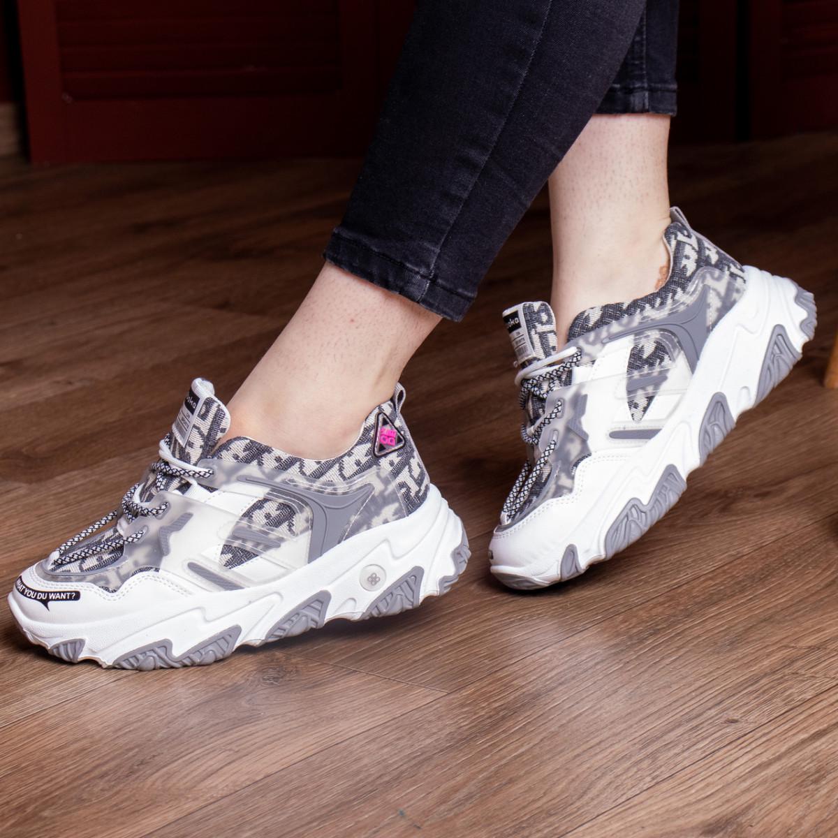 Кроссовки женские Fashion р. 39 24 см Серый (2468)