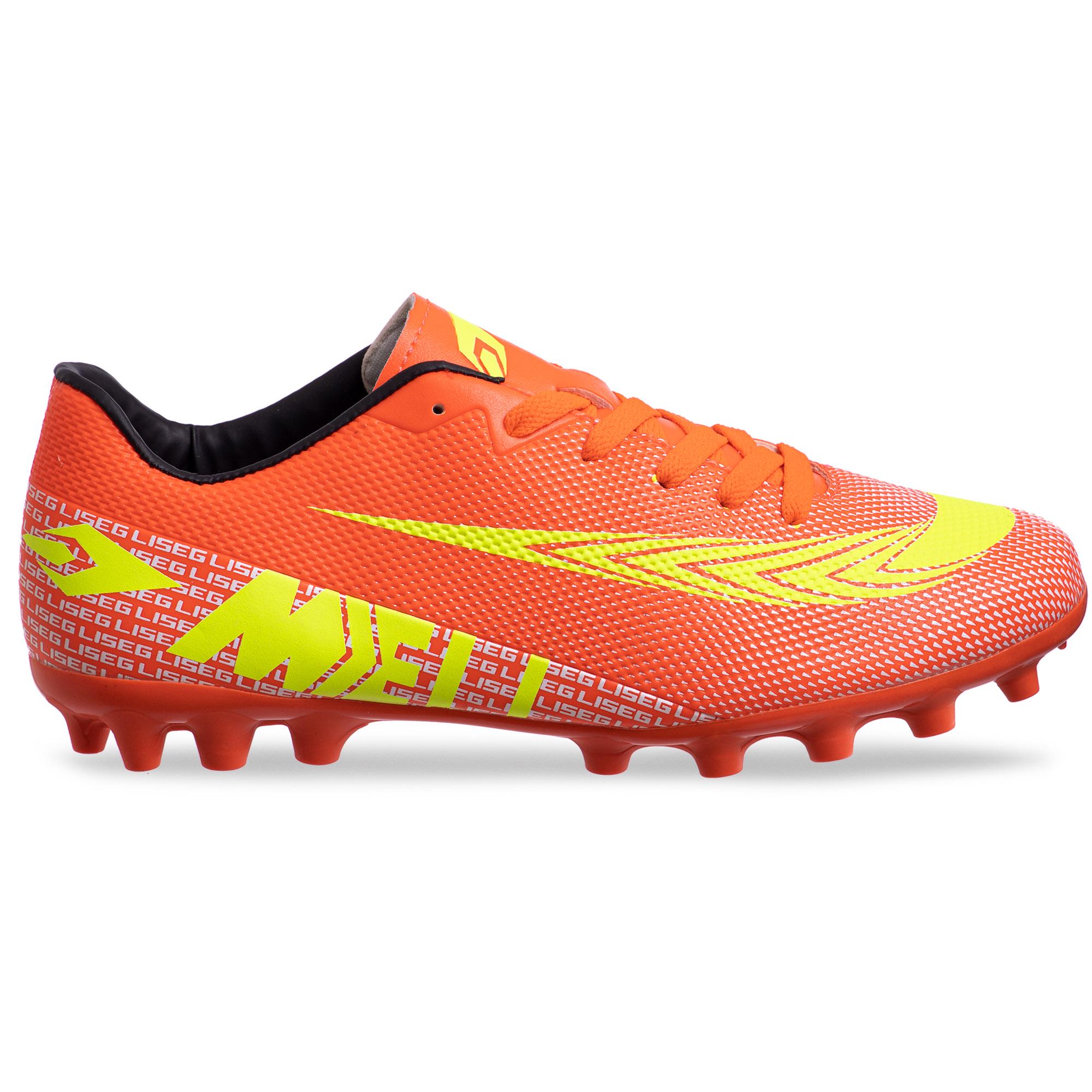 Бутсы футбольные LISEG GF-002-2 р. 41 Оранжевый/Лимонный (DR015885)