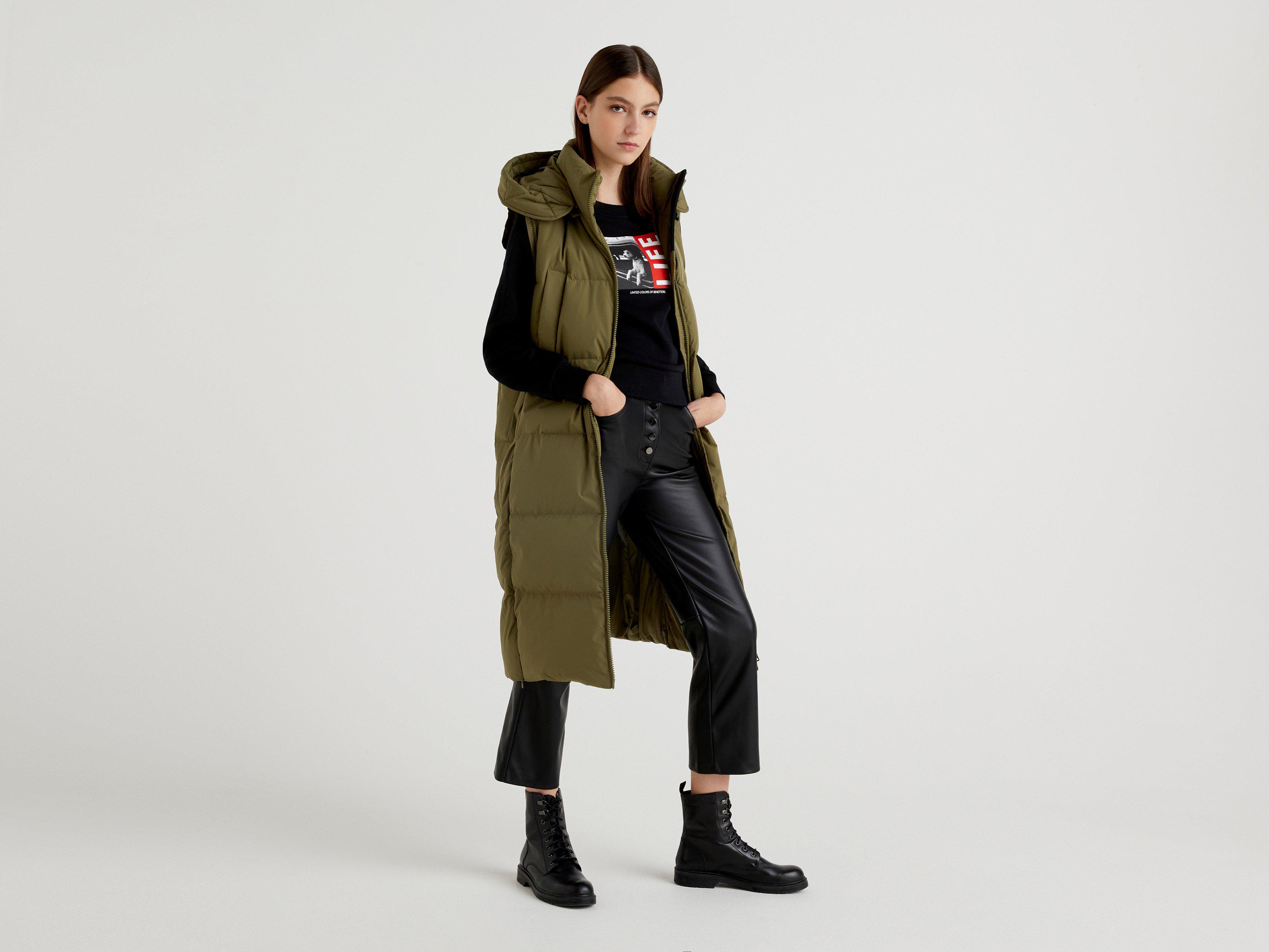 Куртка женская Benetton 2jf8536u3 S Хаки - фото 4