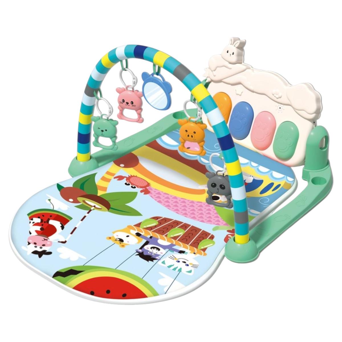 Розвиваючий килимок для дітей Rabbit Pedal Piano з дугою піаніно та підвісками (1122-12 A)