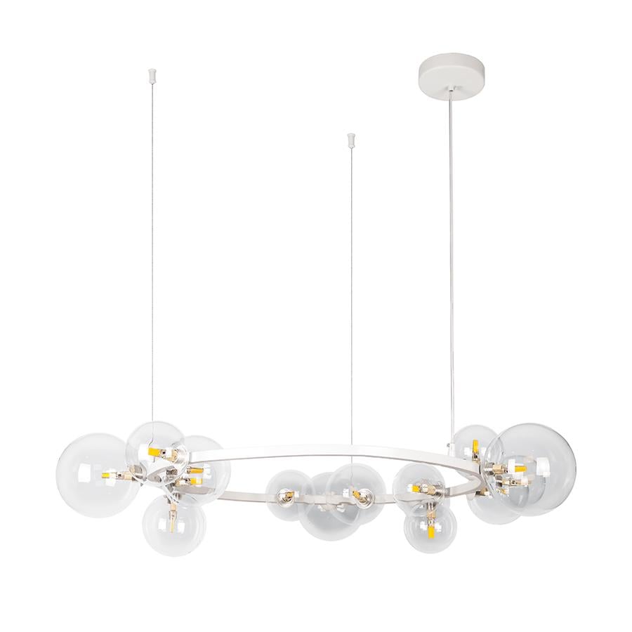 Люстра підвісна кільце з плафонами Light House LS-17132-15 WH/CL Білий