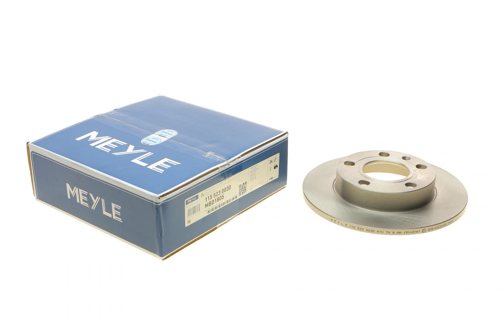 Диск тормозной задний Meyle для Audi 80/A4 93-09 245x10 мм (115 523 0030)