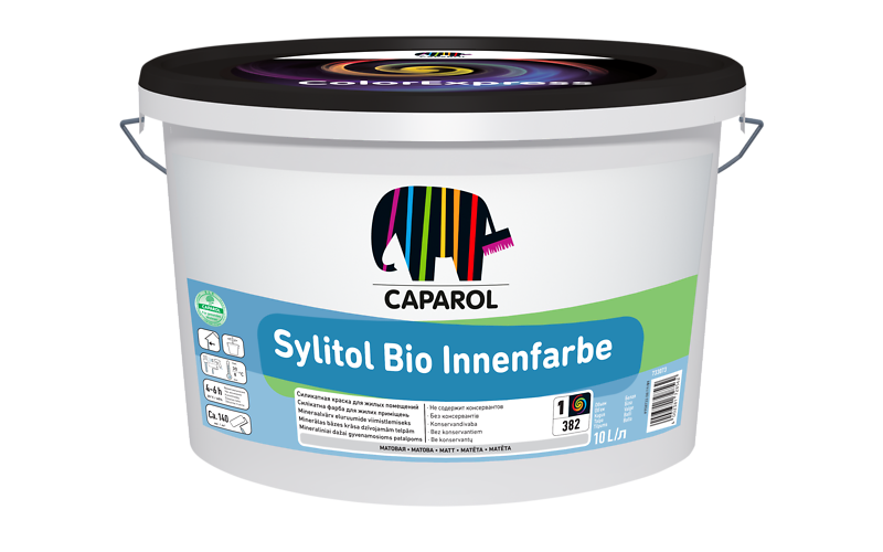 Фарба інтер'єрна силікатна глибоко-матова Caparol Sylitol Bio-Innenfarbe E.L.F. pus База 1 10 л - фото 1