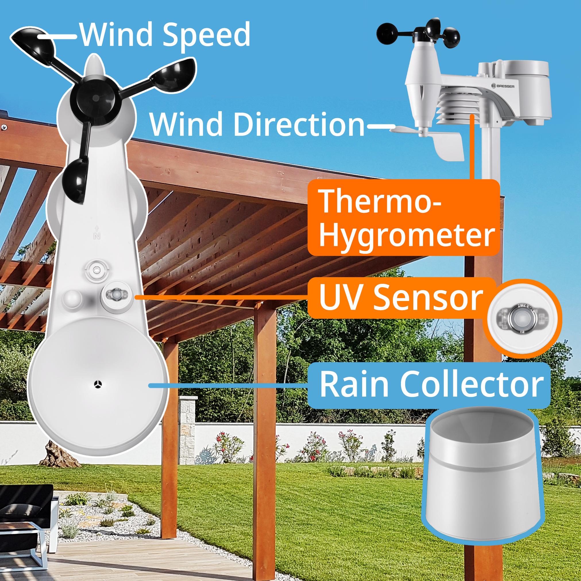 Метеостанція Bresser WIFI ClearView Weather Center 7в1 Sensor (7002586) - фото 7