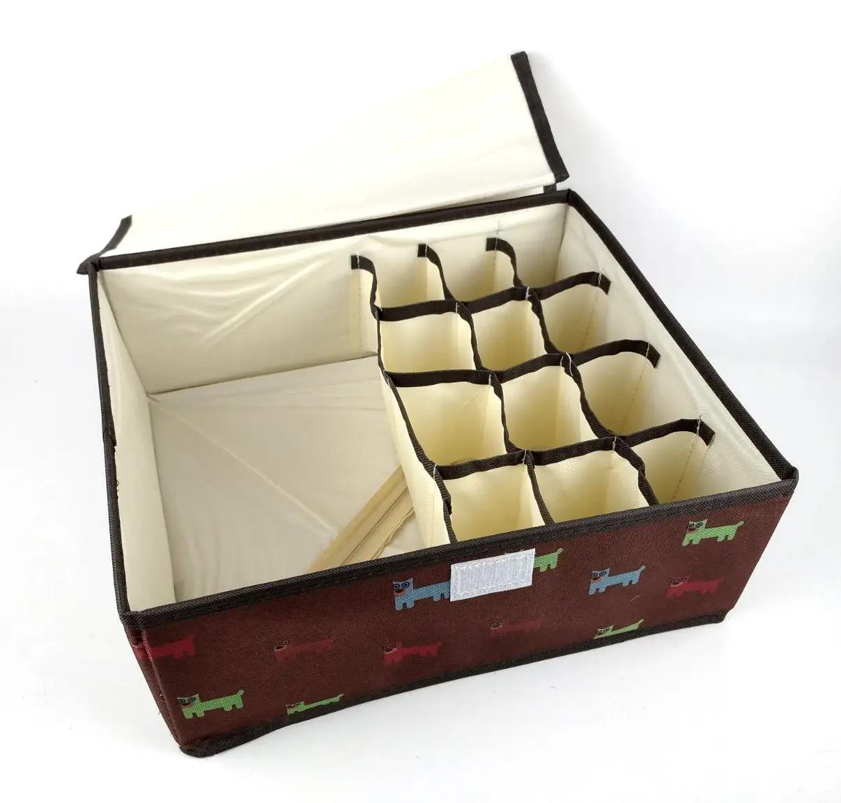 Органайзер для нижнего белья и носков 12 ячеек/1 большое отделение (ОДШ-124-4) - фото 4 Органайзер для нижнего белья и носков 12 ячеек/1 большое отделение (ОДШ-124-4) - фото 4