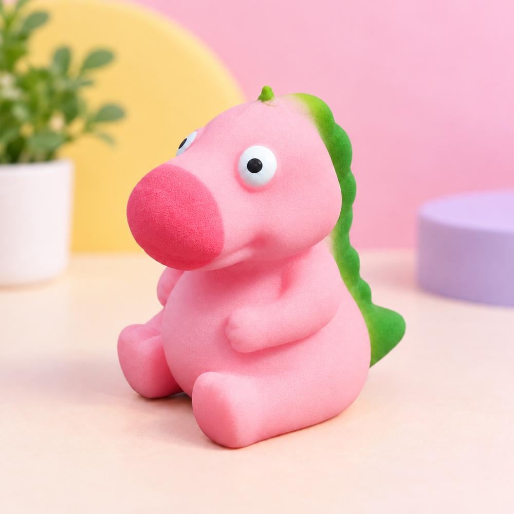 Игрушка антистресс сквиш Динозаврик поролонова Розовый (52-рож-6070-24)