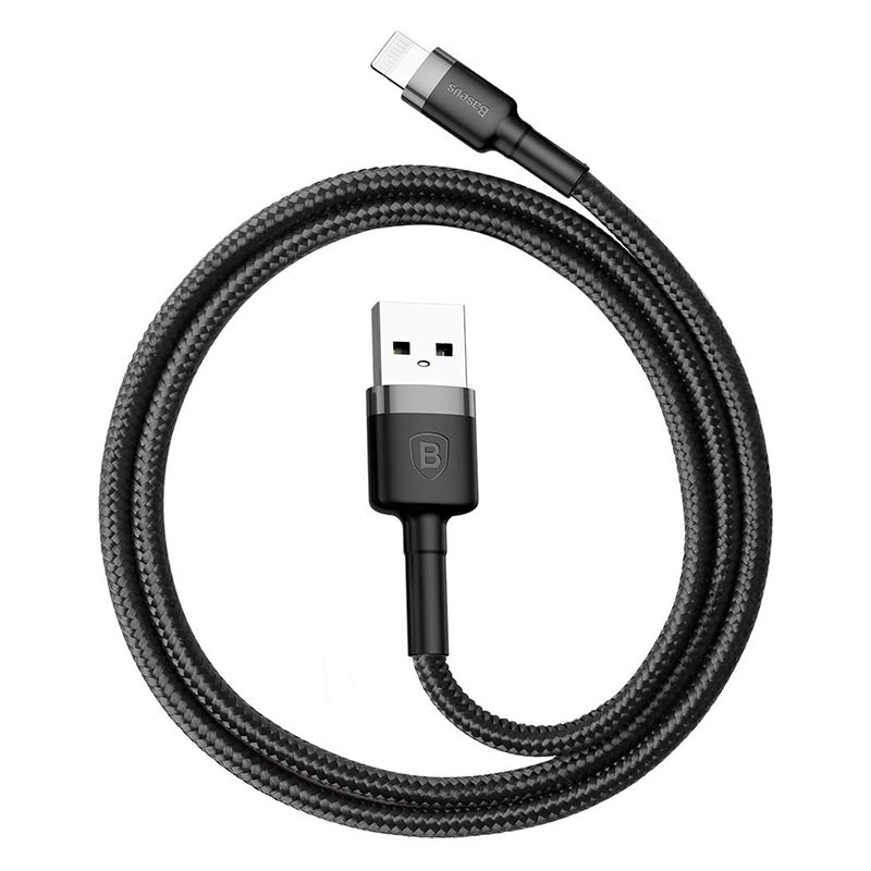 Кабель Baseus Cafule Lightning 2,4A USB-Lightning 1 м Black