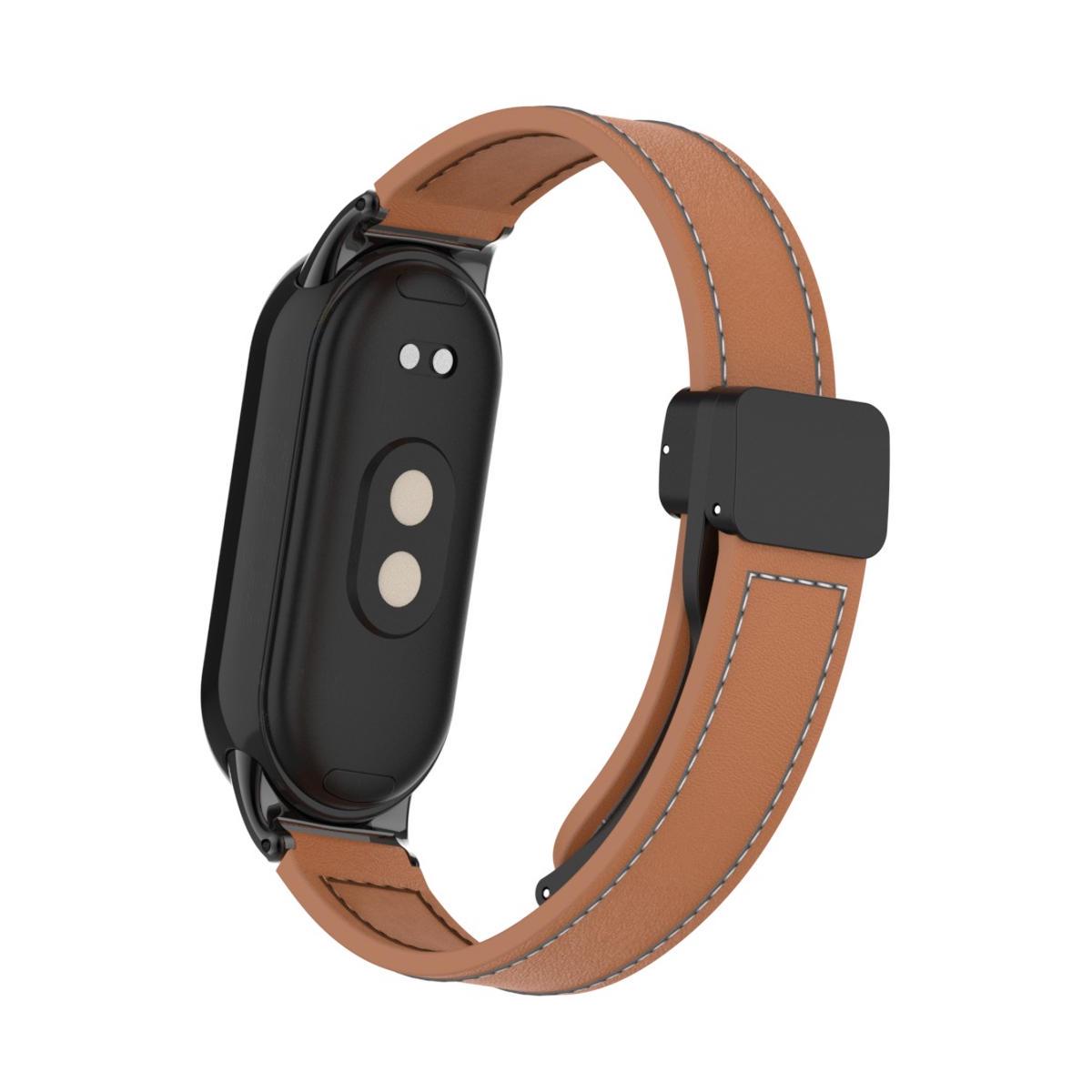 Ремінець шкіряний для Xiaomi Band 8 Світло-коричневий - фото 4 Ремінець шкіряний для Xiaomi Band 8 Світло-коричневий - фото 4