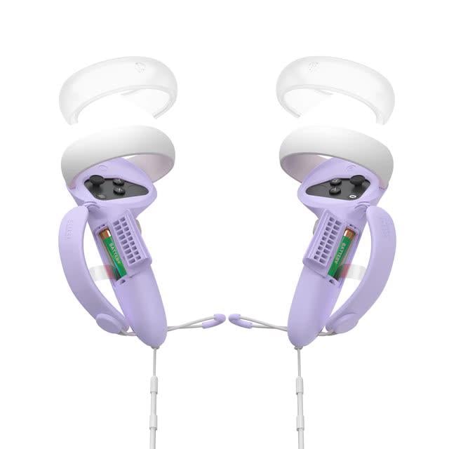 Удлиненный силиконовый чехол с открывающимися панелями и кольцом для контроллеров Oculus Quest 2 Purple (ACS-USCOPKFOQ2prp) - фото 1 Удлиненный силиконовый чехол с открывающимися панелями и кольцом для контроллеров Oculus Quest 2 Purple (ACS-USCOPKFOQ2prp) - фото 1