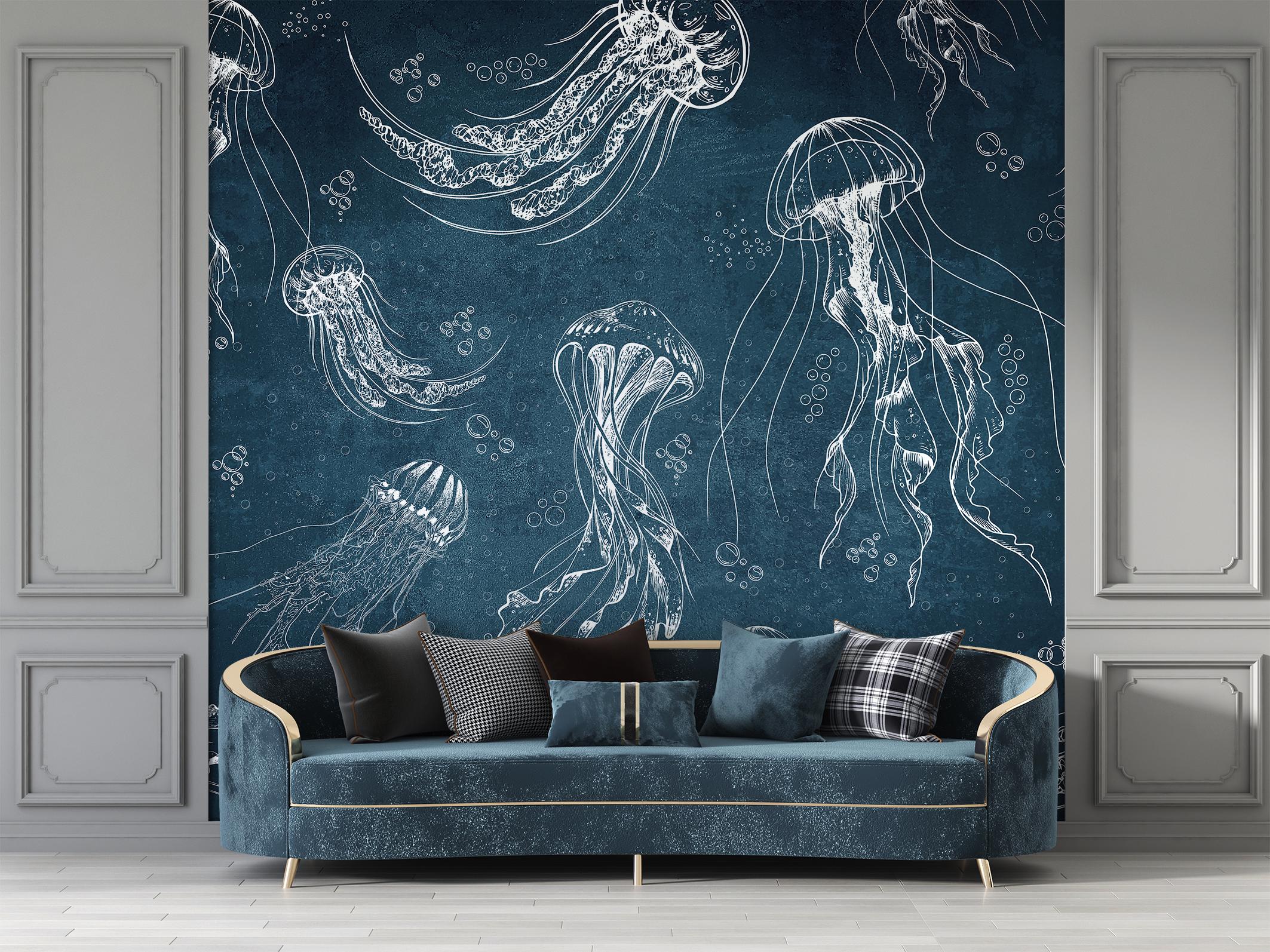 Фотообои флизелиновые Upstream Нарисованные медузы 180х120 см (S5NTR-110/2) - фото 3 Фотообои флизелиновые Upstream Нарисованные медузы 180х120 см (S5NTR-110/2) - фото 3