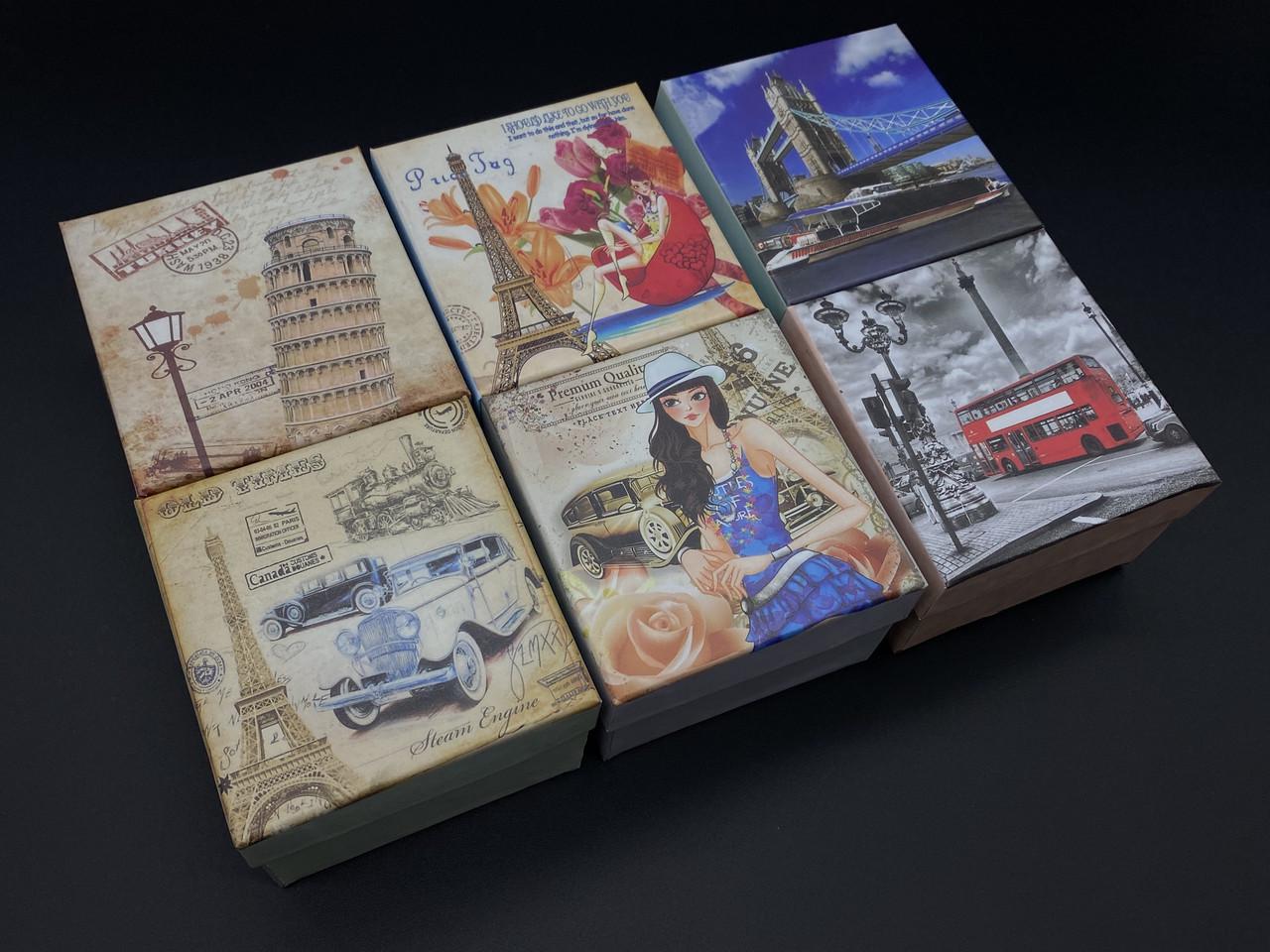 Коробки подарочные рисунок 6 шт. 9х9 см (812268708 )