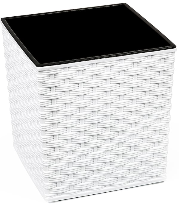 Горшок Юка Ротанг 400х400 Белый (562)