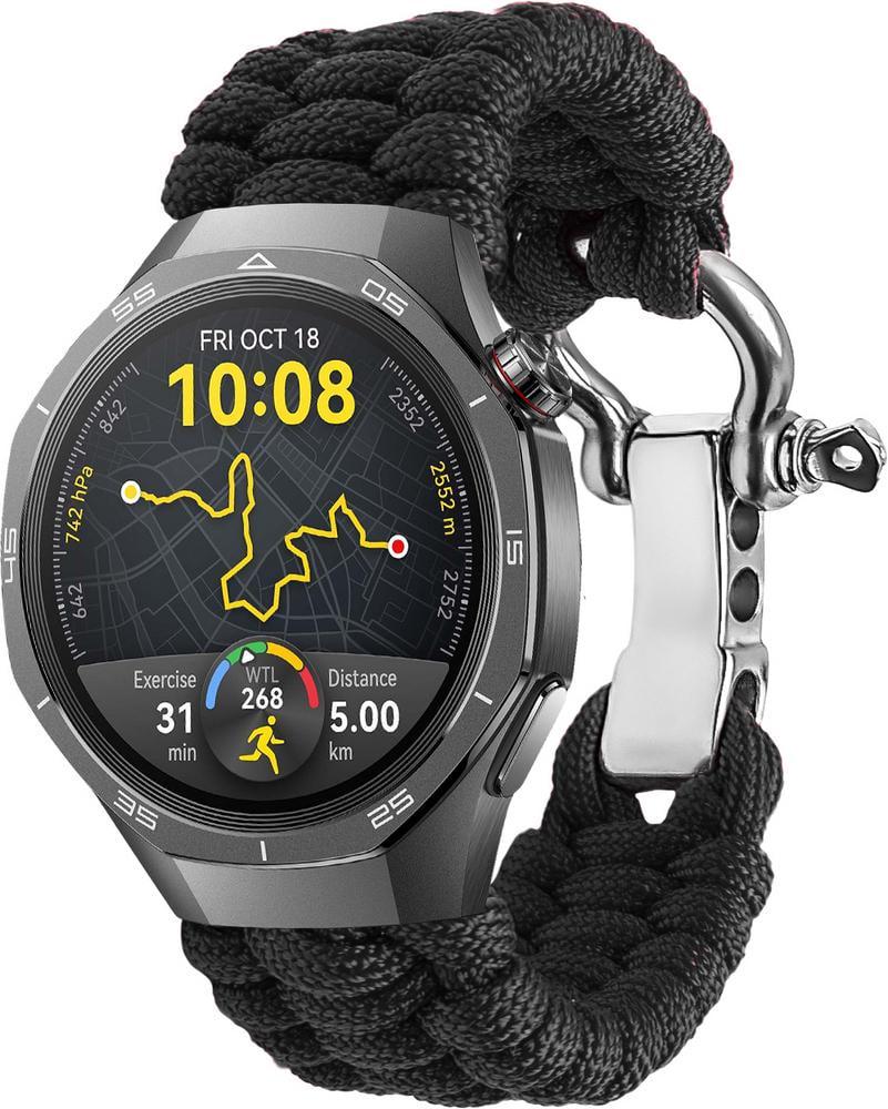 Ремешок из паракорда Ruper для смарт-часов Huawei Watch GT 5/GT 5 Pro 46 мм Black (38680-2B) Ремешок из паракорда Ruper для смарт-часов Huawei Watch GT 5/GT 5 Pro 46 мм Black (38680-2B)