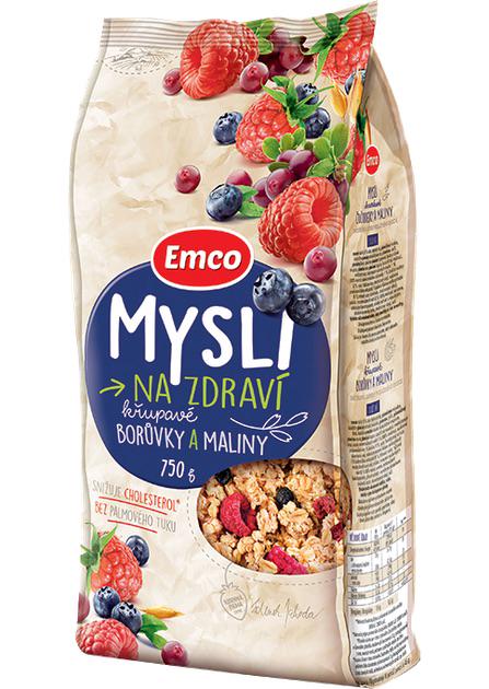 Мюсли Emco Blueberries&Raspberries с ягодами 750 г (20581139)