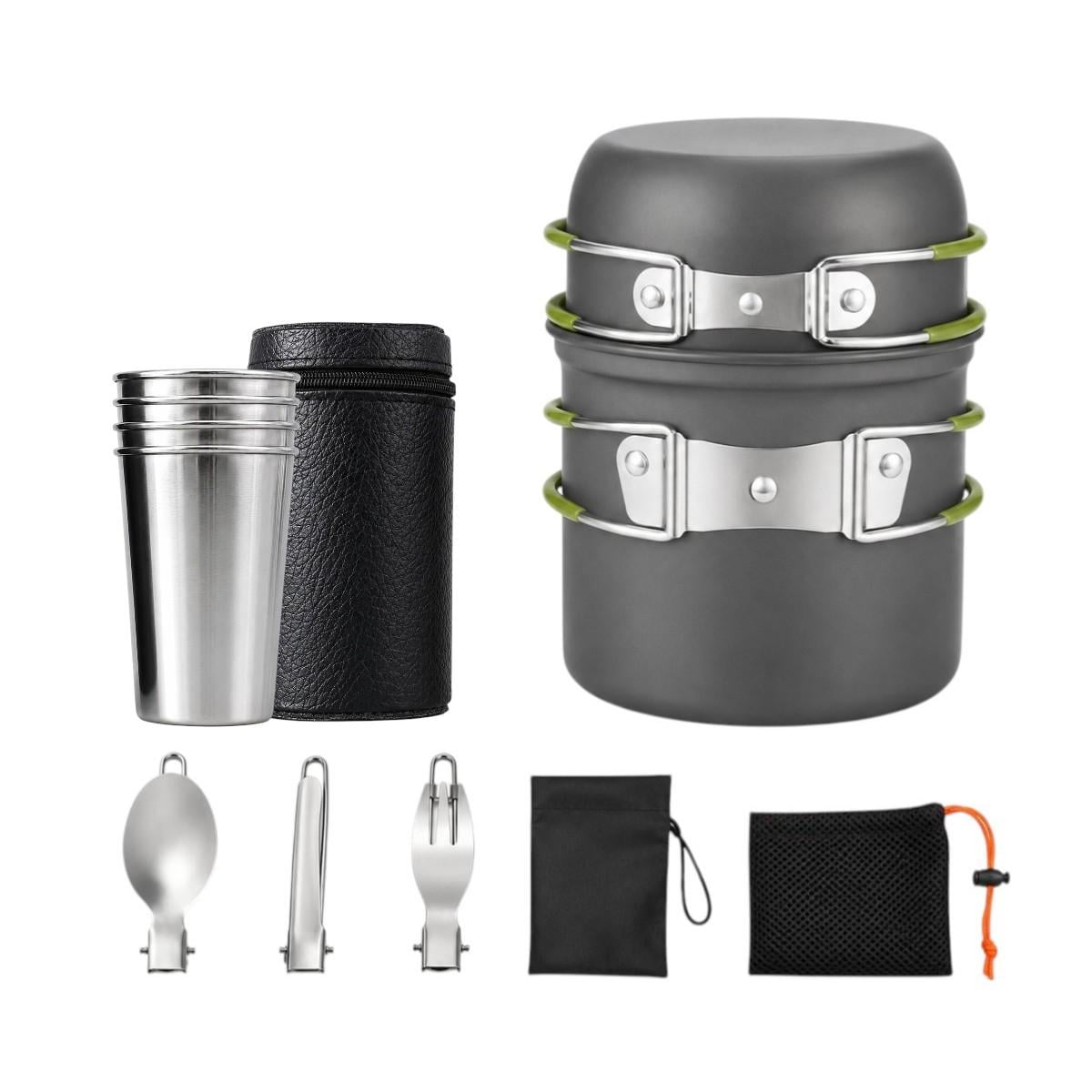 Набор туристической посуды COOKING SET 12 предметов для кемпинга и походов Набор туристической посуды COOKING SET 12 предметов для кемпинга и походов