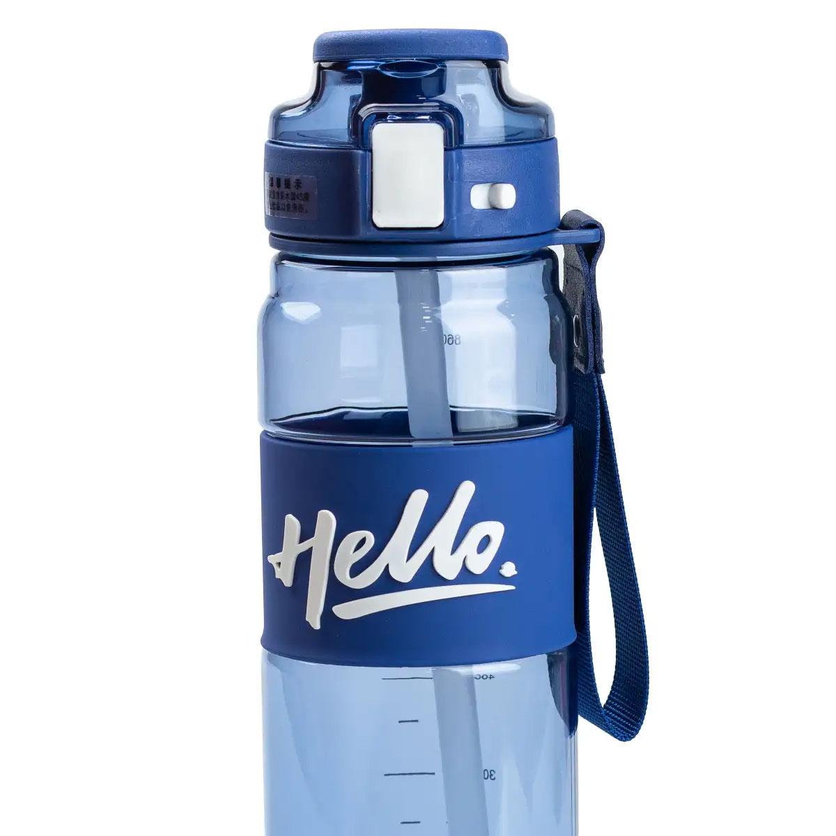 Пляшка для води тритан з ремінцем і ручкою 860 мл Синя (HP17303BL) - фото 4 Пляшка для води тритан з ремінцем і ручкою 860 мл Синя (HP17303BL) - фото 4