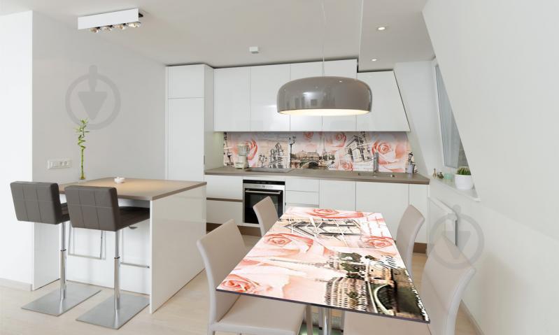 Наклейка виниловая на стол Zatarga «Коллаж Цветы и Город» 600х1200 мм Z180699st