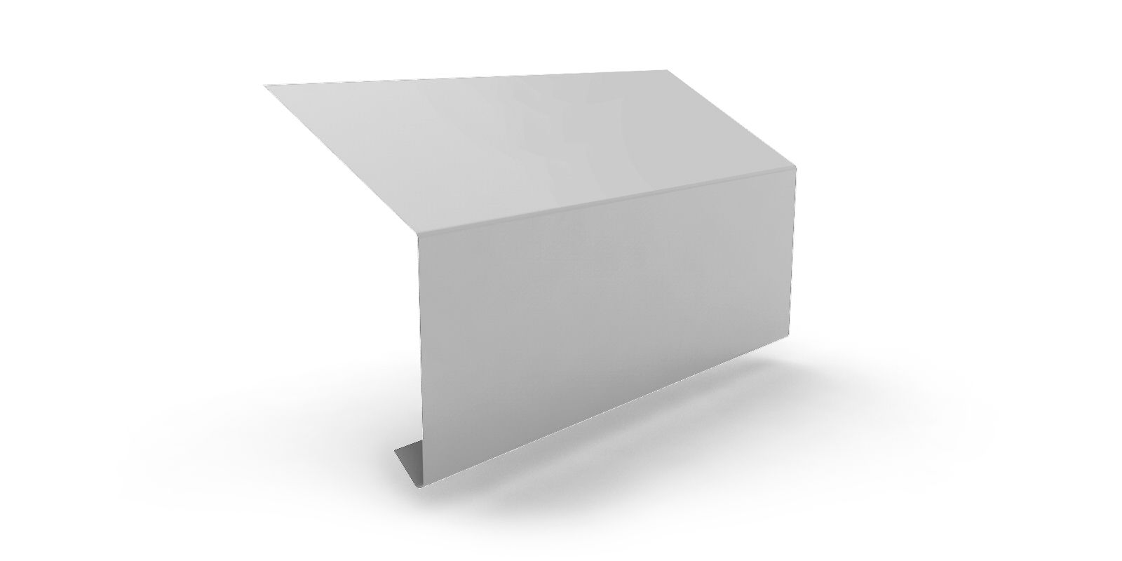 Карнизна планка широка 2 м RAL 9003 - фото 1