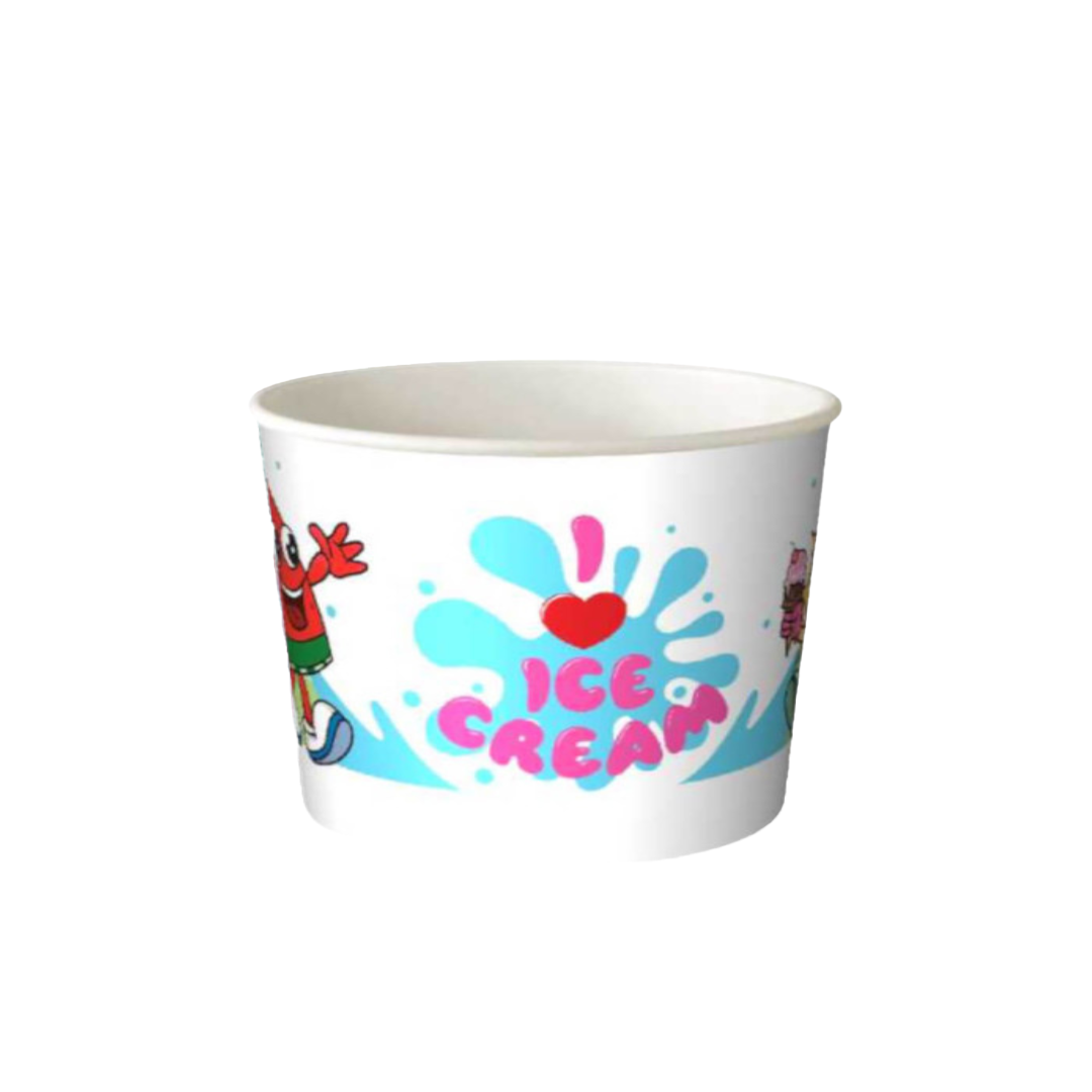 Стакан картонный ICE CREAM Детский с цветной печатью 120 мл 40 шт. (50606943352)