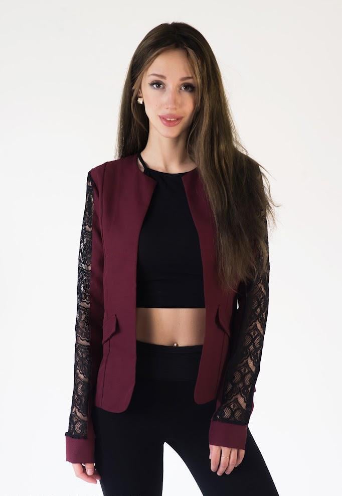 Пиджак женский Podium Darline 21333-BORDO XL Бордовый