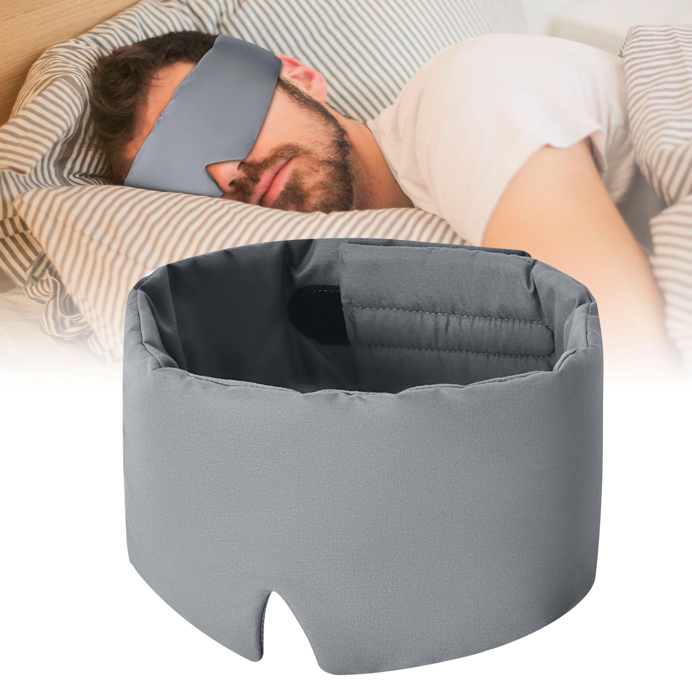 Маска для сну мікрофібра з липучкою 12х68 см Сірий (26251) - фото 8