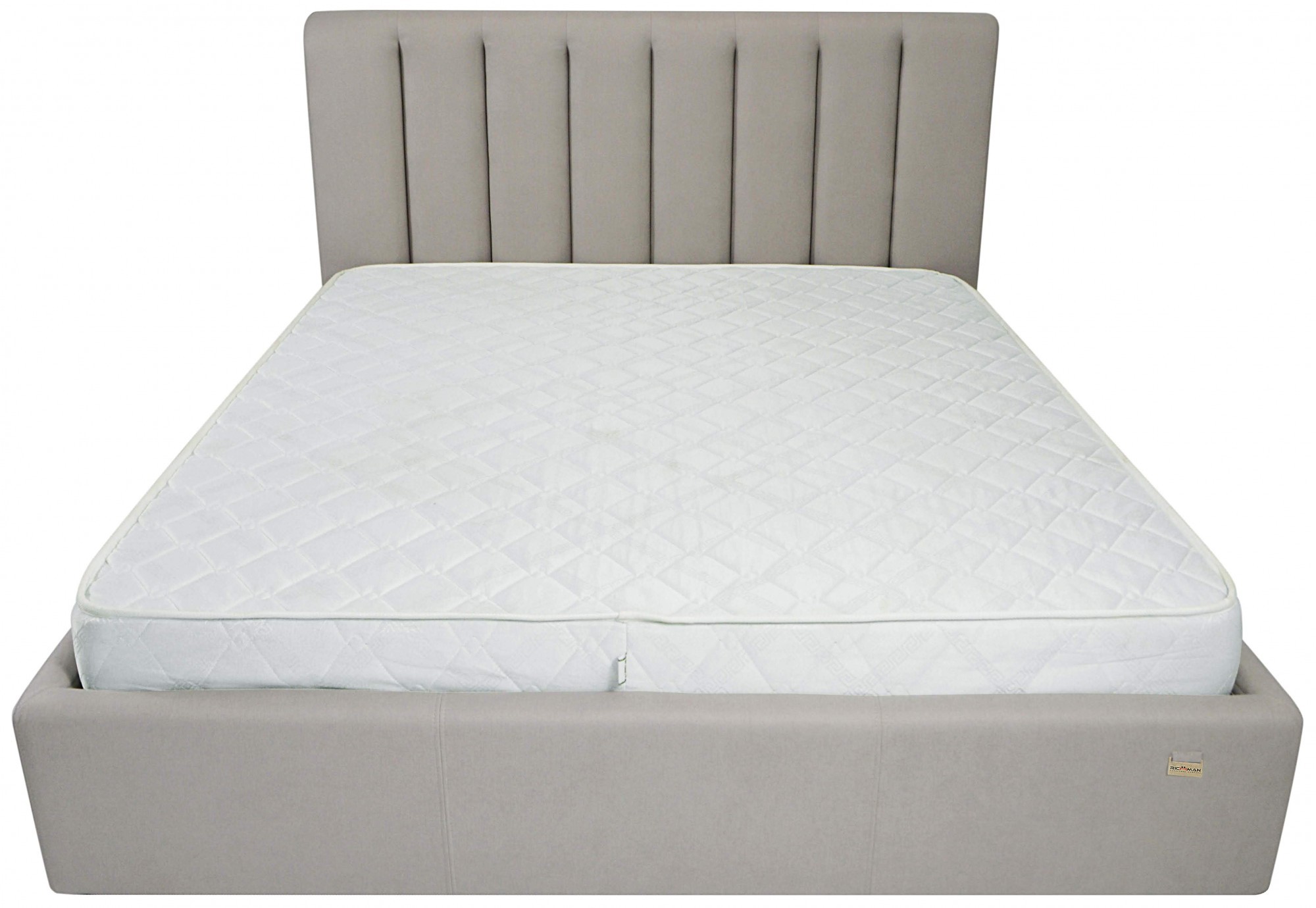 Кровать двуспальная Sanam Standart Fibril 06 160х190 см Серый