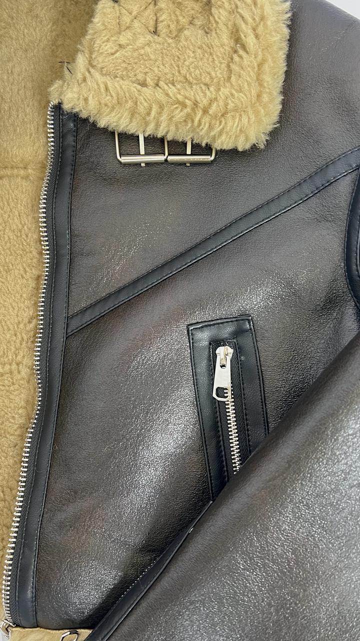 Дублянка жіноча Бренд #F2407-01 S Коричневий (23918475) - фото 6 Дублянка жіноча Бренд #F2407-01 S Коричневий (23918475) - фото 6