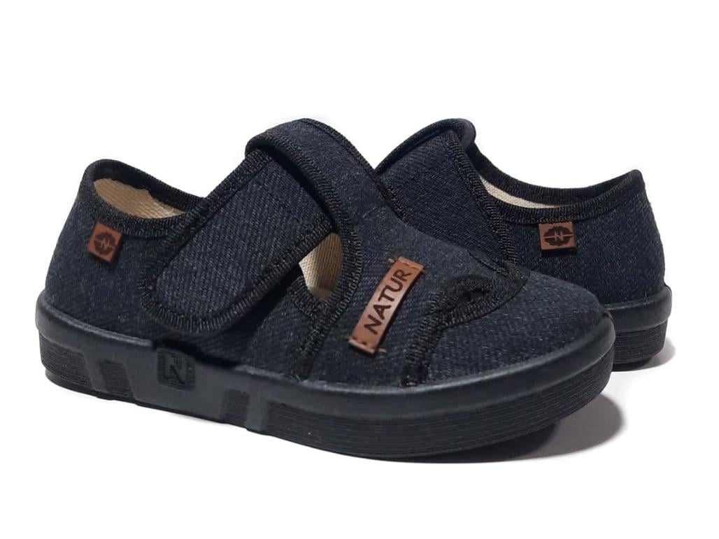 Тапочки для хлопчиків Waldi 387-0-2/31 на липучках р. 31 Чорний